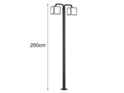 Trio Leuchten Moderne LED Gartenlaternen 2er SET, IP54 - Höhe 200cm -Licht Welt Geschaft moderne led gartenlaternen 2er set ip54 hoehe 200c 3