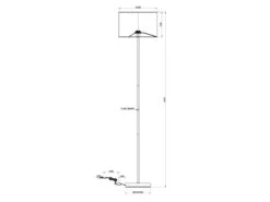 Trio Leuchten Moderne LED Stehleuchte Mit Lampenschirm Ø35cm Aus Stoff In Schwarz & Gold -Licht Welt Geschaft moderne led stehleuchte mit lampenschirm 35cm aus 1 6