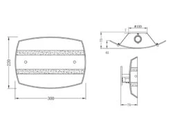 Trio Leuchten Moderne LED Wandleuchte 30x22cm Weißer Glasschirm Mit 2 Dekorstreifen In Gold -Licht Welt Geschaft moderne led wandleuchte 30x22cm weisser glasschirm 3