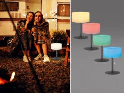 FHL Easy Outdoor Akku Tischlampe CADIZ Mit RGB Farbwechsel, H: 25cm