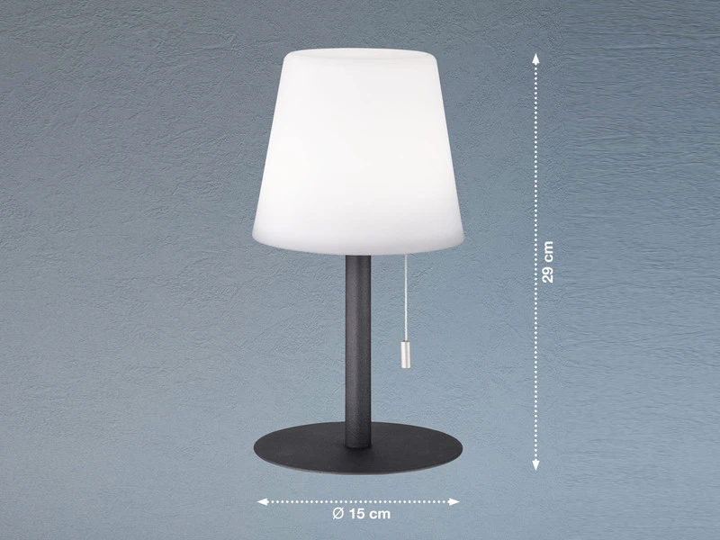 FHL Easy Outdoor Akku Tischlampe GARDEN Ohne Kabel Mit RGB Höhe 29cm 3 FHL Easy Outdoor Akku Tischlampe GARDEN Ohne Kabel Mit RGB Höhe 29cm – Bild 3