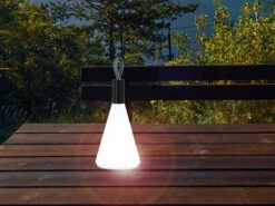 FHL Easy Outdoor Akku Tischleuchte PRIAN Höhe 31,5cm - Dimmbar & USB Aufladbar