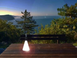 FHL Easy Outdoor Akku Tischleuchte PRIAN Höhe 31,5cm - Dimmbar & USB Aufladbar -Licht Welt Geschaft outdoor akku tischleuchte prian hoehe 315cm dimmba 4