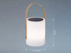 FHL Easy Outdoor Solar Tischleuchte BARI 24cm Mit Fernbedienung & RGB Farben -Licht Welt Geschaft outdoor solar tischleuchte bari 24cm mit fernbedie 2