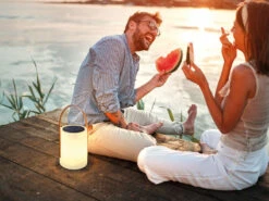 FHL Easy Outdoor Solar Tischleuchte BARI Mit RGB - Beleuchtung Balkon & Garten - 34cm -Licht Welt Geschaft outdoor solar tischleuchte bari mit rgb beleuchtun 7