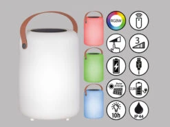 FHL Easy Outdoor Solar Tischleuchte ORNO Mit Fernbedienung & RGB LED - 20cm -Licht Welt Geschaft outdoor solar tischleuchte orno mit fernbedienung 1 4