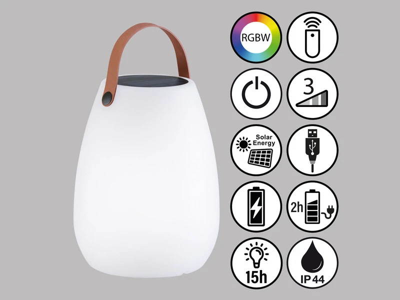 FHL Easy Outdoor Solar Tischleuchte RUBY 30cm Mit Fernbedienung & RGB LED 4 FHL Easy Outdoor Solar Tischleuchte RUBY 30cm Mit Fernbedienung & RGB LED – Bild 4