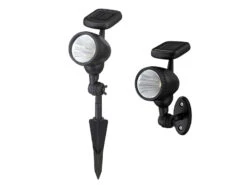 Globo Praktische, Schwenkbare LED Solarleuchte Mit Erdspieß Oder Zur Wandmontage
