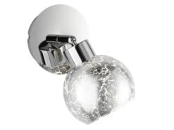 Wofi Raffinierte Wandleuchte FARA, Silber, Spot Drehbar, G9, Wandstrahler Modern