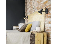 Trio Leuchten Retro Wandstrahler ROXIE 1-flammig Aus Metall In Schwarz / Gold -Licht Welt Geschaft retro wandstrahler roxie 1 flammig aus metall in s 5