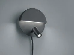 Trio Leuchten Runde Wandleuchte / Wandspot MARIO Mit Schwarz Mattem Korpus Und Schalter 8 Trio Leuchten Runde Wandleuchte / Wandspot MARIO Mit Schwarz Mattem Korpus Und Schalter -Licht Welt Geschaft runde wandleuchte wandspot mario mit schwarz matte 2