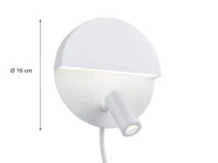 Trio Leuchten Runde Wandleuchte / Wandspot MARIO Mit Weiß Mattem Korpus Und Schalter -Licht Welt Geschaft runde wandleuchte wandspot mario mit weiss mattem 1 3