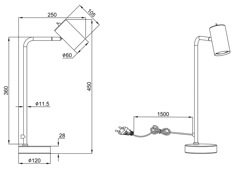 Trio Leuchten Schreibtischlampe MARLEY In Messing / Schwarz Matt, Spot Schwenkbar, Höhe 45cm 7 Trio Leuchten Schreibtischlampe MARLEY In Messing / Schwarz Matt, Spot Schwenkbar, Höhe 45cm – Bild 7