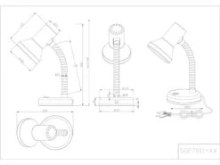 Trio Leuchten Schreibtischleuchte PRONTO Flexibel Höhe Max. 30cm, Weiß 8 Trio Leuchten Schreibtischleuchte PRONTO Flexibel Höhe Max. 30cm, Weiß -Licht Welt Geschaft schreibtischleuchte pronto flexibel hoehe max 30cm 3
