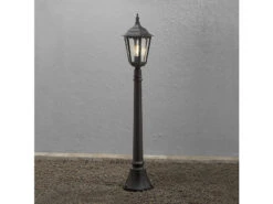 Konstsmide Schwarze Wegeleuchte FIRENZE, Aluminium, Inkl. Pfahl Und Fundament