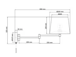 Trio Leuchten Schwenkbare LED Wandleuchte Mit Stoffschirm Weiß & Gelenkarm Messing -Licht Welt Geschaft schwenkbare led wandleuchte mit stoffschirm weiss 1 4