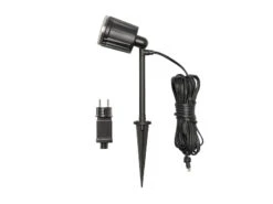 Konstsmide Schwenkbarer Gartenstrahler AMALFI Mit Erdspieß & 10mtr. Anschlußkabel, 41cm