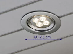 Konstsmide Schwenkbarer LED Deckeneinbaustrahler 12,5 Cm, Geeignet Für Bad Und Außenbereich -Licht Welt Geschaft schwenkbarer led deckeneinbaustrahler 125 cm geeig 1
