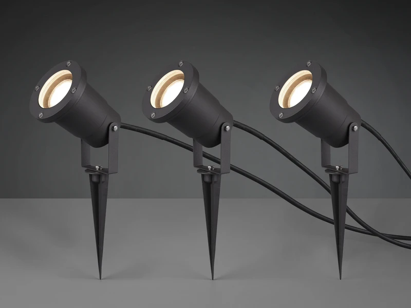 Trio Leuchten Schwenkbarer LED Garten Baumstrahler 3er Set Mit Erdspieß & 5m Anschlußkabel 1 Trio Leuchten Schwenkbarer LED Garten Baumstrahler 3er Set Mit Erdspieß & 5m Anschlußkabel