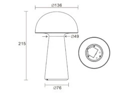 MeineWunschleuchte SET Outdoor Akku LED Tischleuchten Touch Dimmer, Schwarz Höhe 21cm -Licht Welt Geschaft set outdoor akku led tischleuchten touch dimmer sc 3