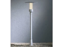 Konstsmide Silberne Wegeleuchte NOVA Mit Reflektorgitter, GU10, Aluminium, IP44