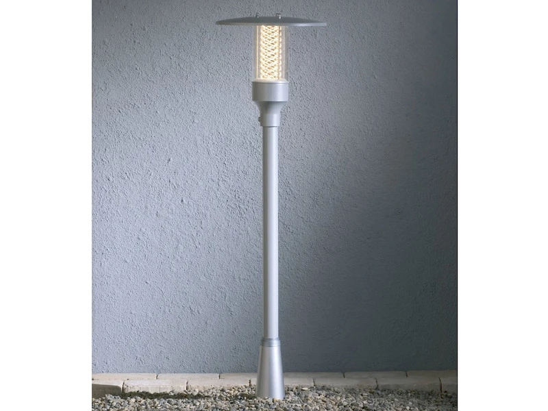 Konstsmide Silberne Wegeleuchte NOVA Mit Reflektorgitter, GU10, Aluminium, IP44 1 Konstsmide Silberne Wegeleuchte NOVA Mit Reflektorgitter, GU10, Aluminium, IP44