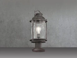 KICHLER Sockel Laterne ASHLAND BAY Im Industriedesign, Anthrazit Höhe 47cm -Licht Welt Geschaft sockel laterne ashland bay im industriedesign anth 2