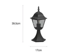 Trio Leuchten Sockelleuchte LIVENZA Nostalgische Laterne, Aluminium Schwarz H: 39cm -Licht Welt Geschaft sockelleuchte livenza nostalgische laterne alumini 2