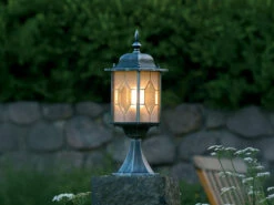 Konstsmide Sockelleuchte MILANO Laterne Außen Im Landhausstil, Schwarz, Höhe 51cm