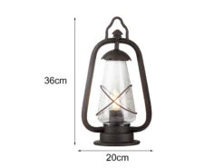 Elstead Lighting Sockelleuchte MINERS In Antiker Laternenoptik, Höhe 36cm -Licht Welt Geschaft sockelleuchte miners in antiker laternenoptik hoeh 3