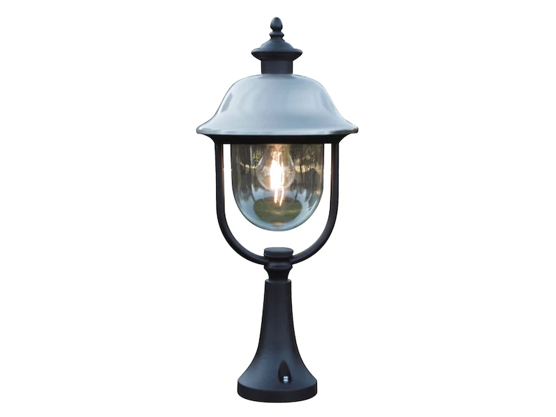 Konstsmide Sockelleuchte PARMA Laterne Außen Im Landhausstil, Schwarz-Silber, Höhe 54cm 1 Konstsmide Sockelleuchte PARMA Laterne Außen Im Landhausstil, Schwarz-Silber, Höhe 54cm