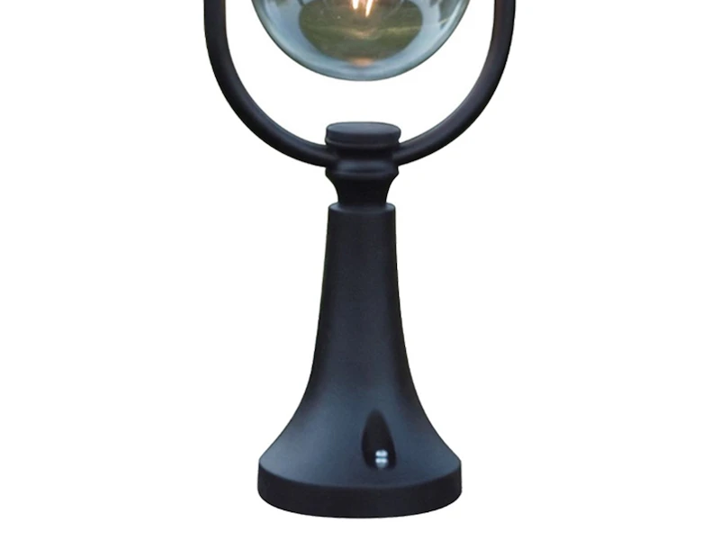 Konstsmide Sockelleuchte PARMA Laterne Außen Im Landhausstil, Schwarz-Silber, Höhe 54cm 3 Konstsmide Sockelleuchte PARMA Laterne Außen Im Landhausstil, Schwarz-Silber, Höhe 54cm – Bild 3