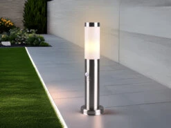 MeineWunschleuchte Sockelleuchte RADA Mit Bewegungsmelder Edelstahl Höhe 45 Cm