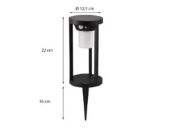 MeineWunschleuchte Solar Außen Sockelleuchte 2er SET Mit Bewegungsmelder & Dauerlicht, Höhe 25cm -Licht Welt Geschaft solar aussen sockelleuchte 2er set mit bewegungsme 3