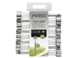 Perel Solar Außenleuchten 8er Set, Ø 4,7 Cm, Edelstahl Mit Kunststoff -Licht Welt Geschaft solar aussenleuchten 8er set 47 cm edelstahl mit k 3