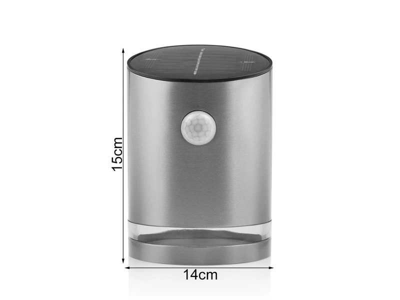 MeineWunschleuchte Solar LED Außenleuchten 2er SET, IP44 Bewegungsmelder, Edelstahl, Downlight 3 MeineWunschleuchte Solar LED Außenleuchten 2er SET, IP44 Bewegungsmelder, Edelstahl, Downlight – Bild 3