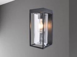 Lutec Solar LED Außenwandleuchte FLAIR Schwarz, Bewegungsmelder Höhe 28cm -Licht Welt Geschaft solar led aussenwandleuchte flair schwarz bewegung 2