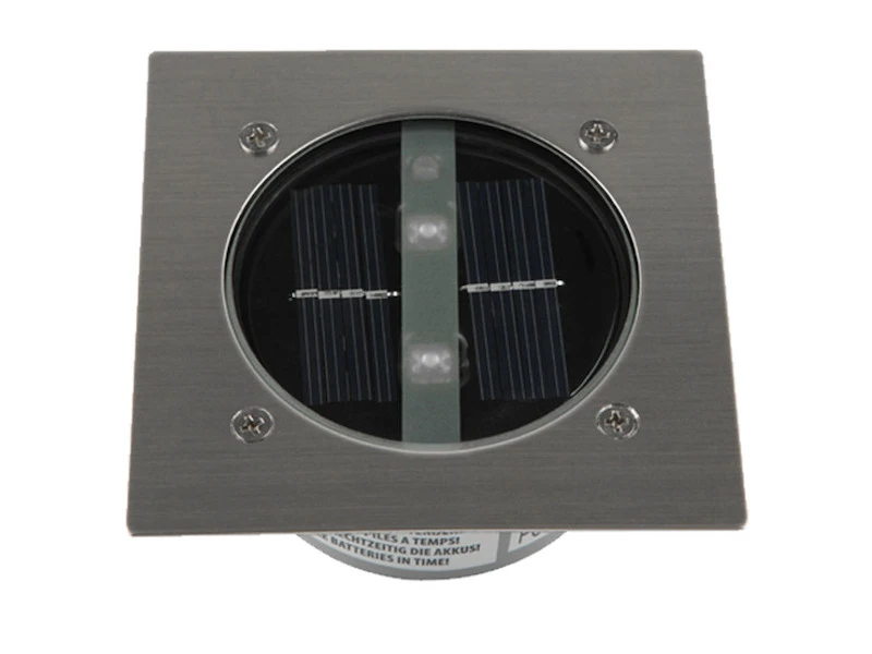 Ranex Solar LED Bodeneinbaustrahler CARLO Für Außen, Edelstahl Eckig 10x10cm, IP67 2 Ranex Solar LED Bodeneinbaustrahler CARLO Für Außen, Edelstahl Eckig 10x10cm, IP67 – Bild 2