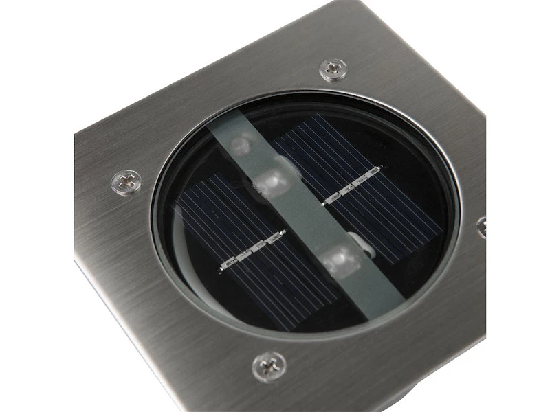 Ranex Solar LED Bodeneinbaustrahler CARLO Für Außen, Edelstahl Eckig 10x10cm, IP67 3 Ranex Solar LED Bodeneinbaustrahler CARLO Für Außen, Edelstahl Eckig 10x10cm, IP67 – Bild 3