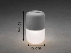 Konstsmide Solar LED Leuchte ASSISI Mit 3-Stufen Dimmer & USB-Kabel, IP44, Grau -Licht Welt Geschaft solar led leuchte assisi mit 3 stufen dimmer usb k 10