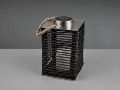 Reality Leuchten Solar LED Tischleuchte SANTANA Schwarz Kerzen Flackern 18x18cm Höhe 28cm -Licht Welt Geschaft solar led tischleuchte santana schwarz kerzen flac 7