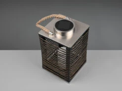 Reality Leuchten Solar LED Tischleuchte SANTANA Schwarz Kerzen Flackern 18x18cm Höhe 28cm -Licht Welt Geschaft solar led tischleuchte santana schwarz kerzen flac 8