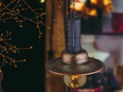 Globo Solarbetriebene LED Hängeleuchte Im Industrie Look & Shabby Chic Anstrich