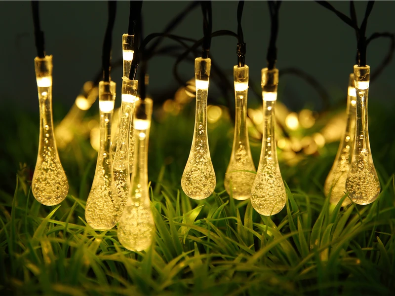 Globo Solarbetriebene LED Outdoor Lichterkette Mit 20 Tropfen, Länge 2,8 Meter 4 Globo Solarbetriebene LED Outdoor Lichterkette Mit 20 Tropfen, Länge 2,8 Meter – Bild 4