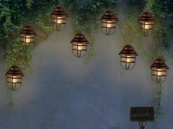 Globo Solarbetriebene LED Outdoor Lichterkette Mit 8 Laternen, Länge 4,3 Meter