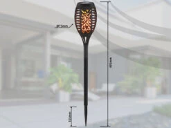 Globo Solarfackeln 3er Set Mit Flammeneffekt, Schwarz, Höhe 49,5cm 12 Globo Solarfackeln 3er Set Mit Flammeneffekt, Schwarz, Höhe 49,5cm -Licht Welt Geschaft solarfackeln 3er set mit flammeneffekt schwarz hoe 2