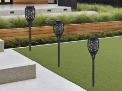 Globo Solarfackeln 3er Set Mit Flammeneffekt, Schwarz, Höhe 49,5cm 15 Globo Solarfackeln 3er Set Mit Flammeneffekt, Schwarz, Höhe 49,5cm -Licht Welt Geschaft solarfackeln 3er set mit flammeneffekt schwarz hoe 5