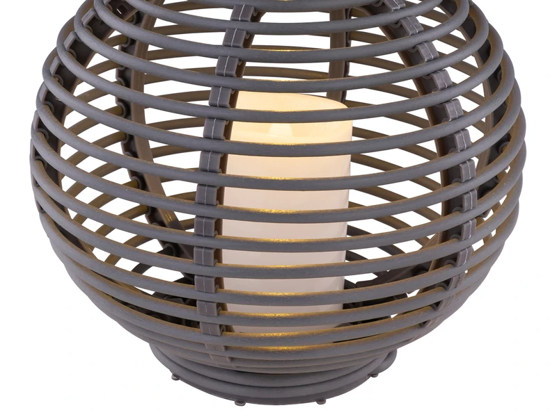 MeineWunschleuchte Solarlaterne 2er SET Mit LED Kerze & Rattanoptik Hängend Oder Stehend, Höhe 23cm 4 MeineWunschleuchte Solarlaterne 2er SET Mit LED Kerze & Rattanoptik Hängend Oder Stehend, Höhe 23cm – Bild 4