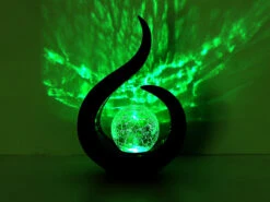 MeineWunschleuchte Solarleuchten 2er Set Mit Glaskugel Und Farbwechsel, Schwarz Gold, Höhe 33,5cm -Licht Welt Geschaft solarleuchten 2er set mit glaskugel und farbwechse 11