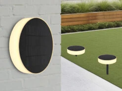 MeineWunschleuchte Solarleuchten Set Mit Abnehmbaren Erdspieß, Auch Zur Wandmontage Geeignet Ø15cm -Licht Welt Geschaft solarleuchten set mit abnehmbaren erdspiess auch z 4